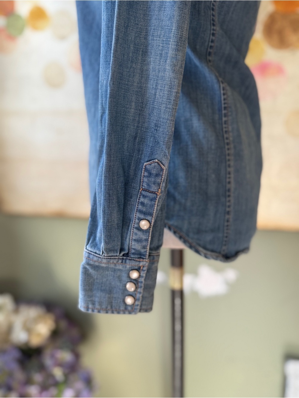 J. Crew Denim Button-Front Shirt - Picture 9 of 14